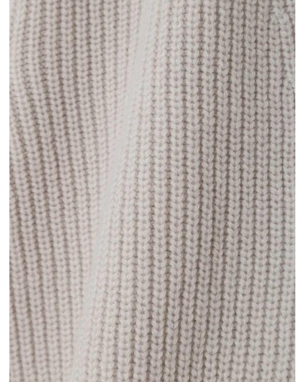 Lardini White Ribbed Cardigan With Patch Pockets for men