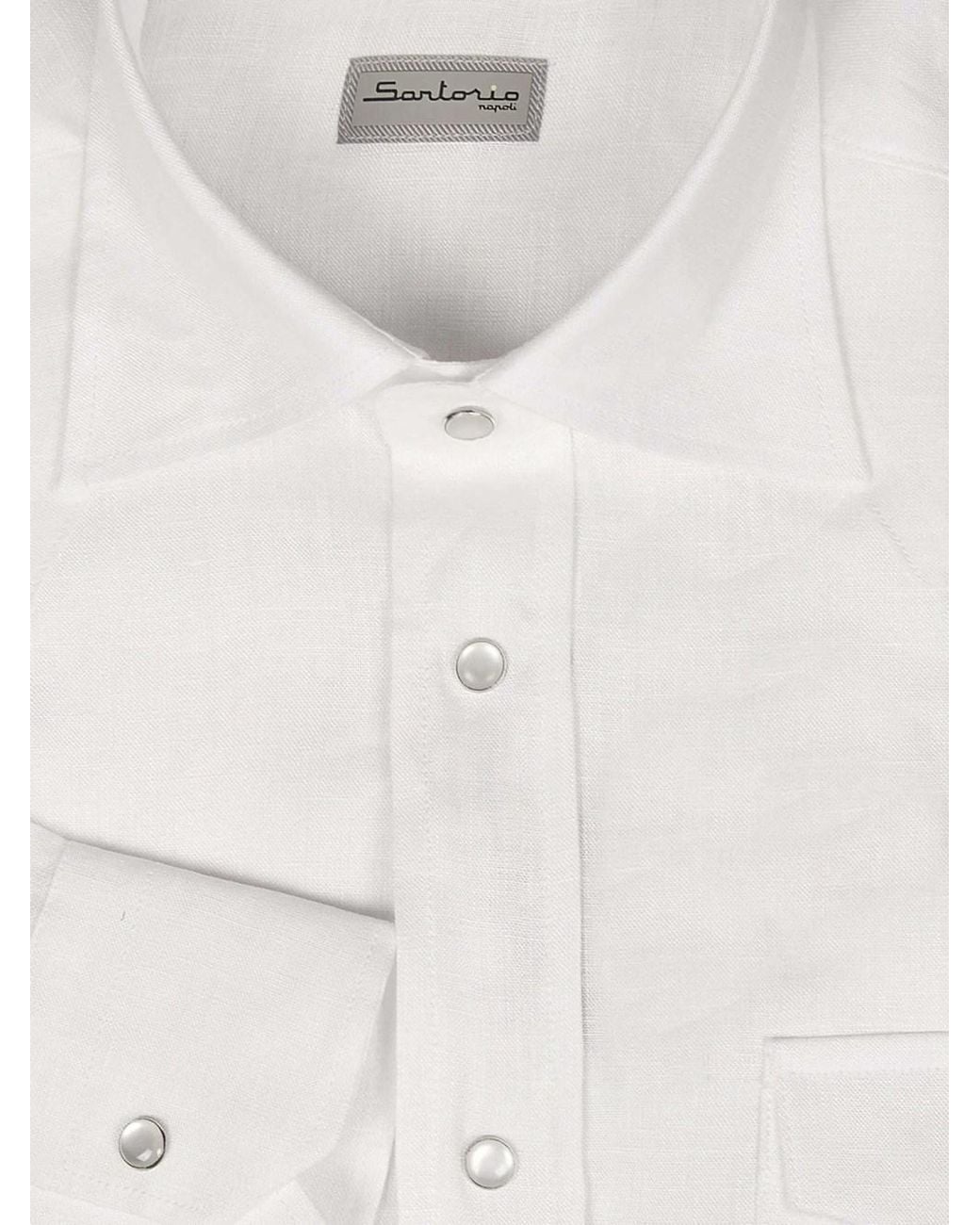 Sartorio Napoli White Button-Down Shirt for men