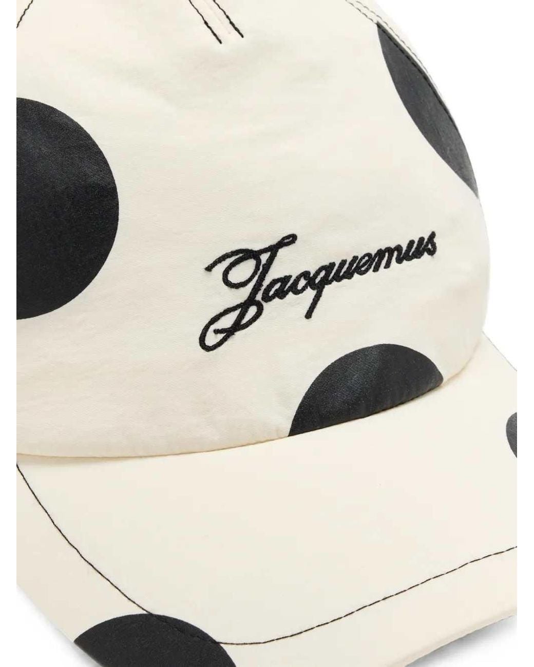 Jacquemus Natural La Casquette Baluchon Polka-Dot Hat