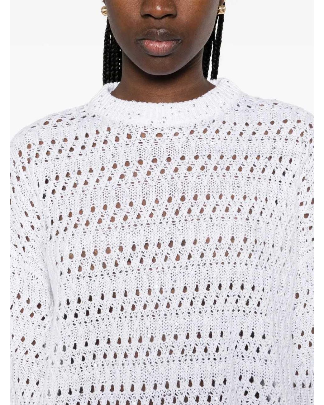 Brunello Cucinelli White Crewneck Sweater