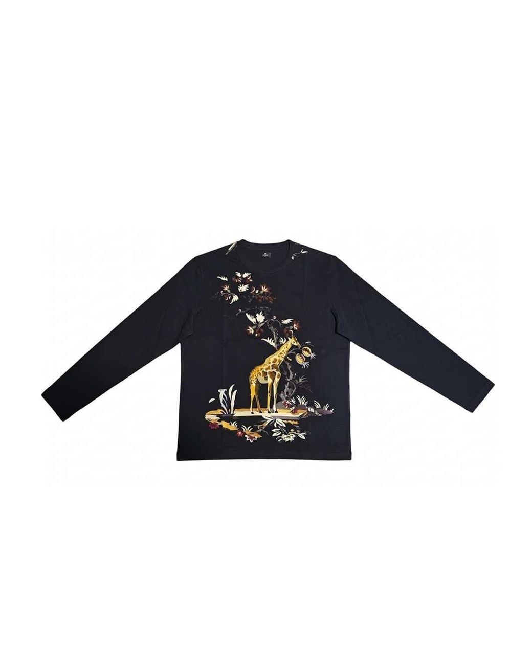 Etro Blue Roma Long-Sleeve Crew-Neck Top for men