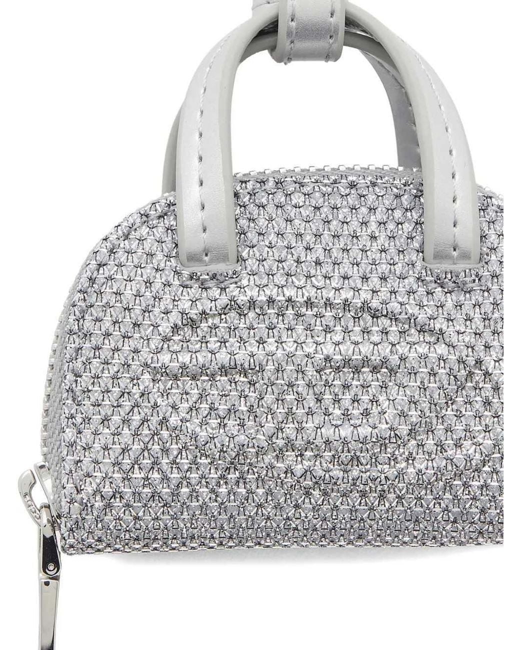 DIESEL White 1Dr Dome Bag Charm