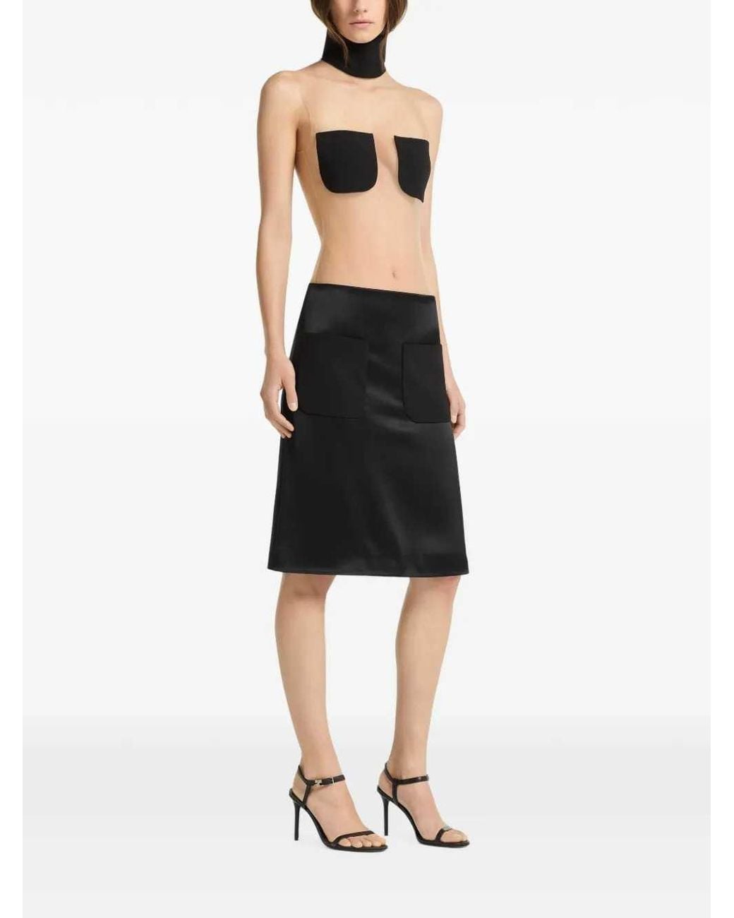 Courreges White Bodysuit With Illusion-Effect Pockets