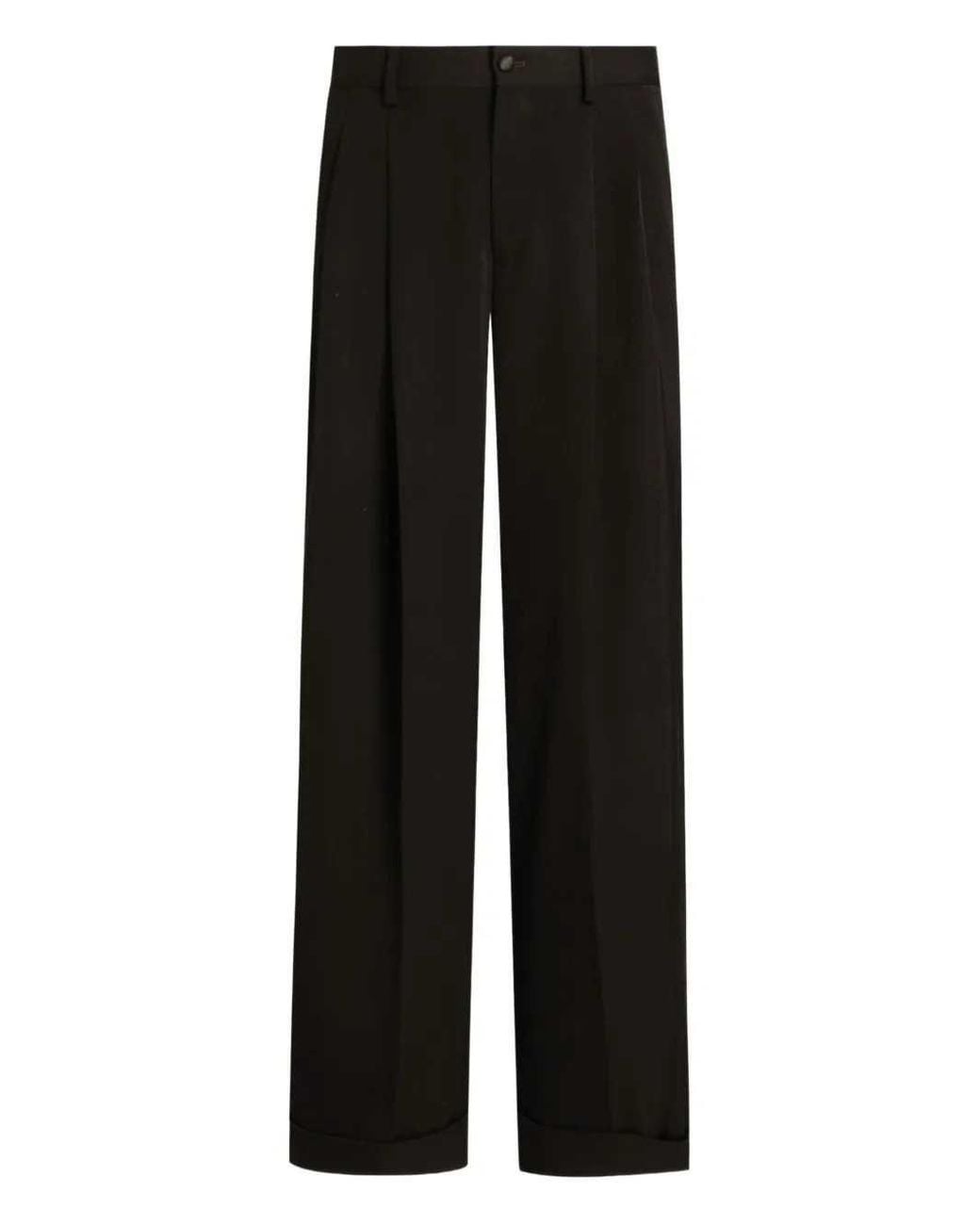 Dolce & Gabbana Black Tailored Trousers for men