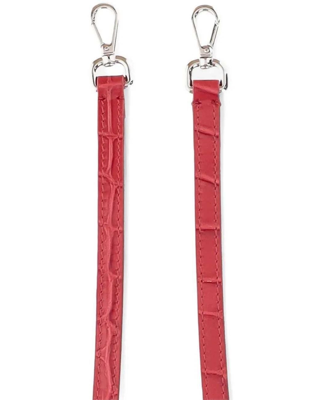 Jacquemus Red Crocodile-Effect Clutch