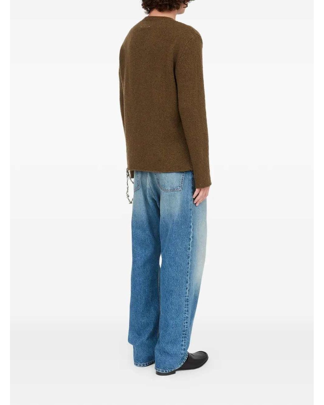 MM6 by Maison Margiela Green Wool-Blend Sweater for men