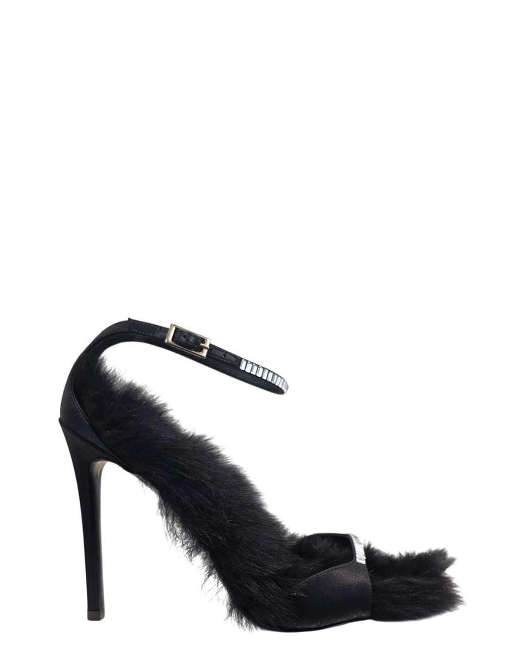 ALEVI Black Ninel Pelliccia Xtal 110 Benny Nero Satinato