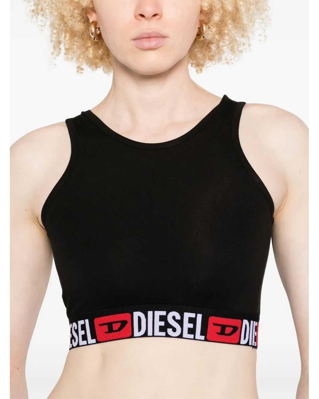 DIESEL Black Sandra-D-Core Crop Top
