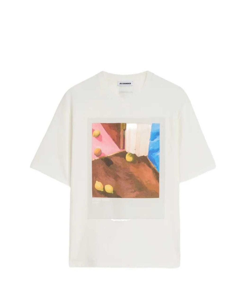 Jil Sander White Cotton Crew-Neck T-Shirt for men