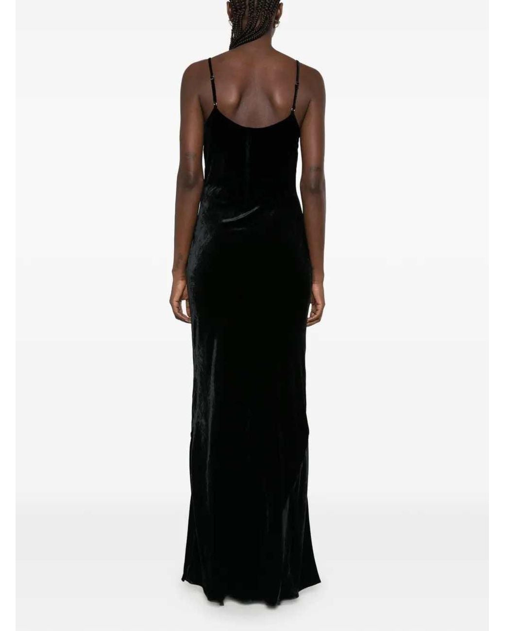 Stella McCartney Black Long Velvet Dress
