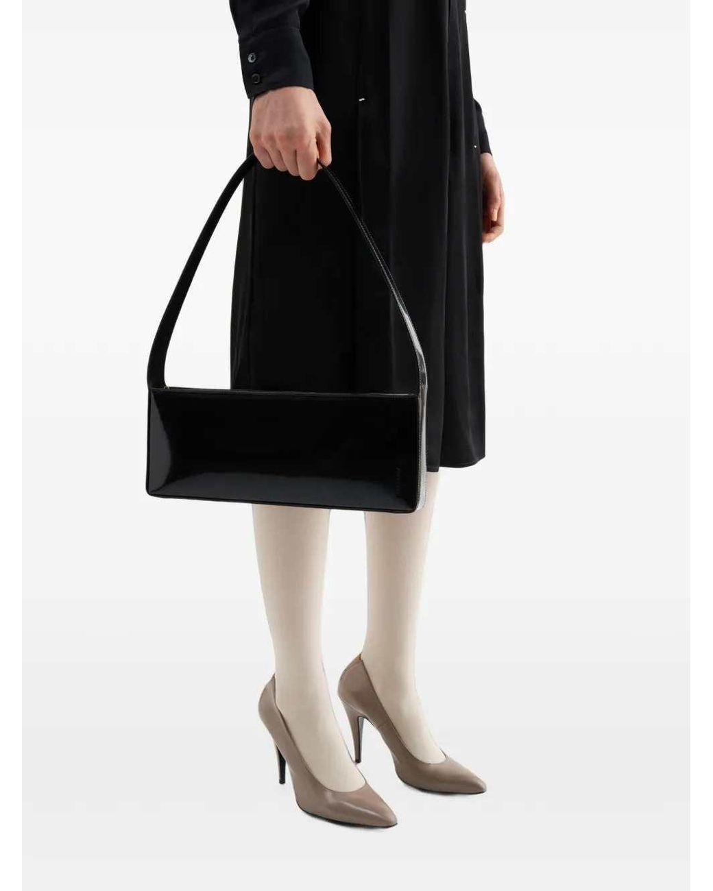 Jil Sander Black Monolith East-West Shoulder Bag