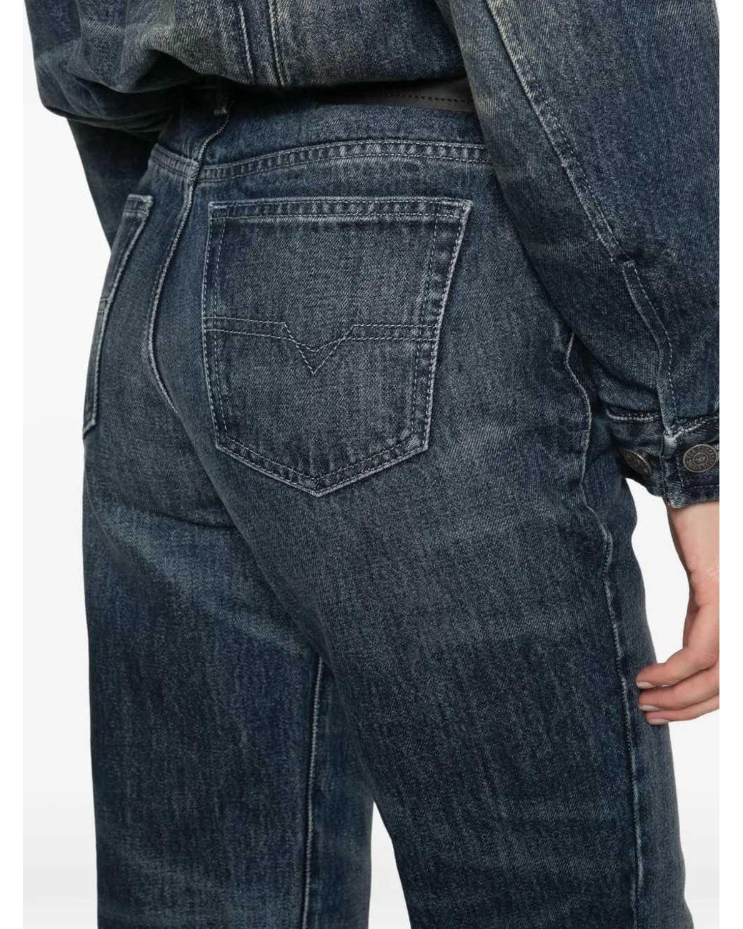 DIESEL Blue Wide-Neck Tank Top