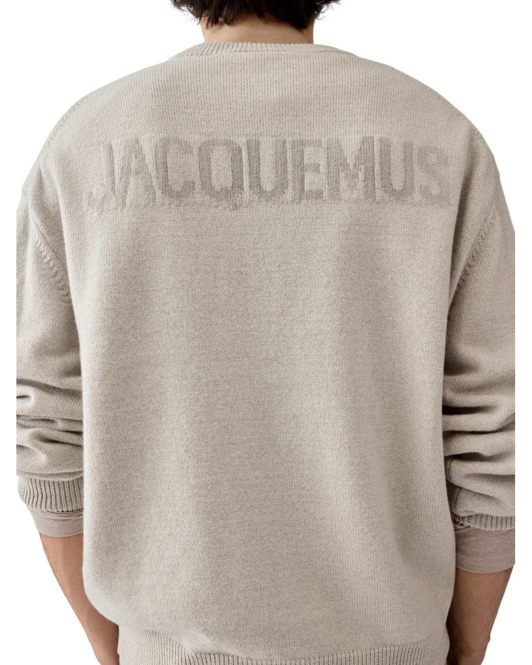 Jacquemus Natural Merino Wool Sweater for men
