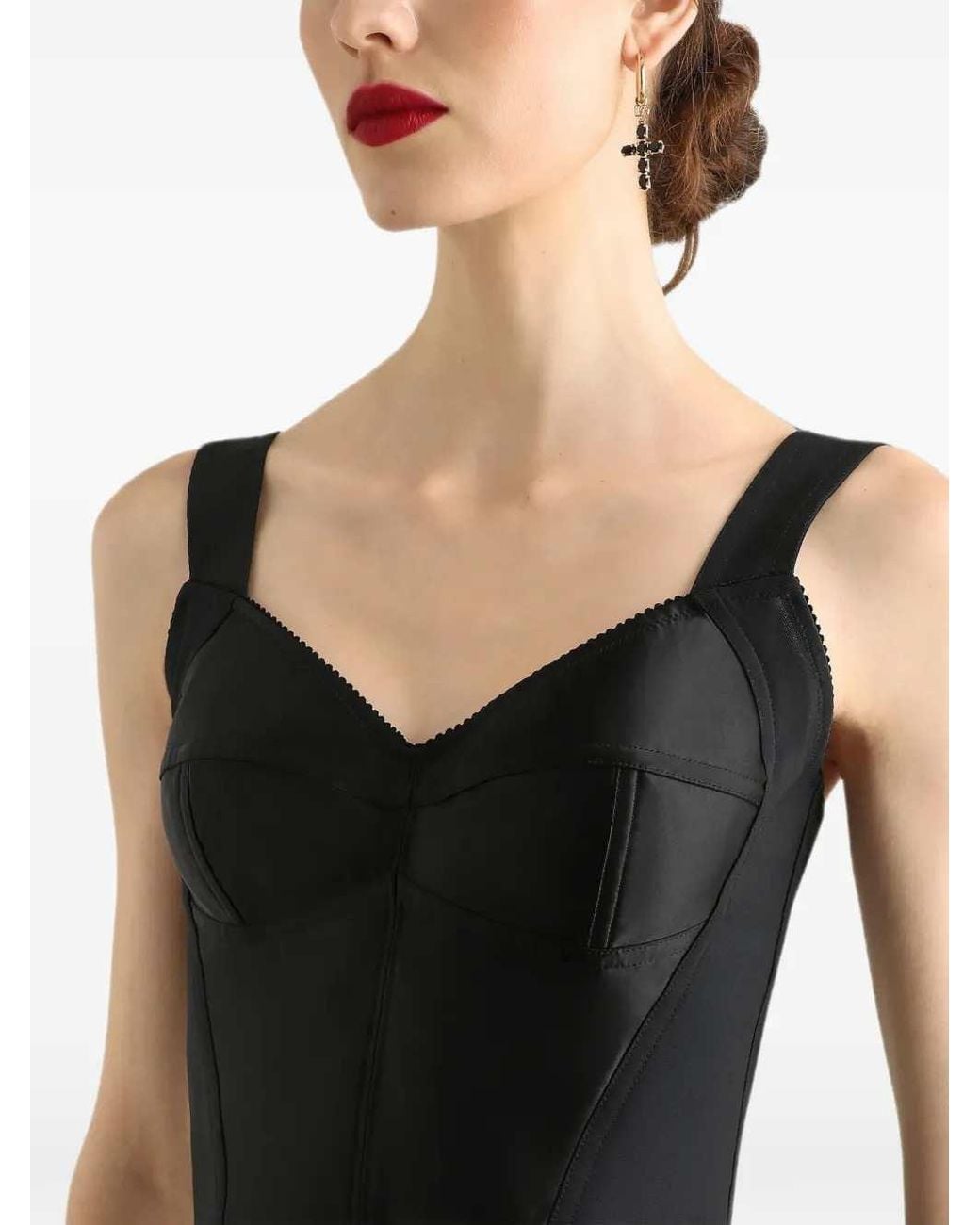 Dolce & Gabbana Black Bodycon Top