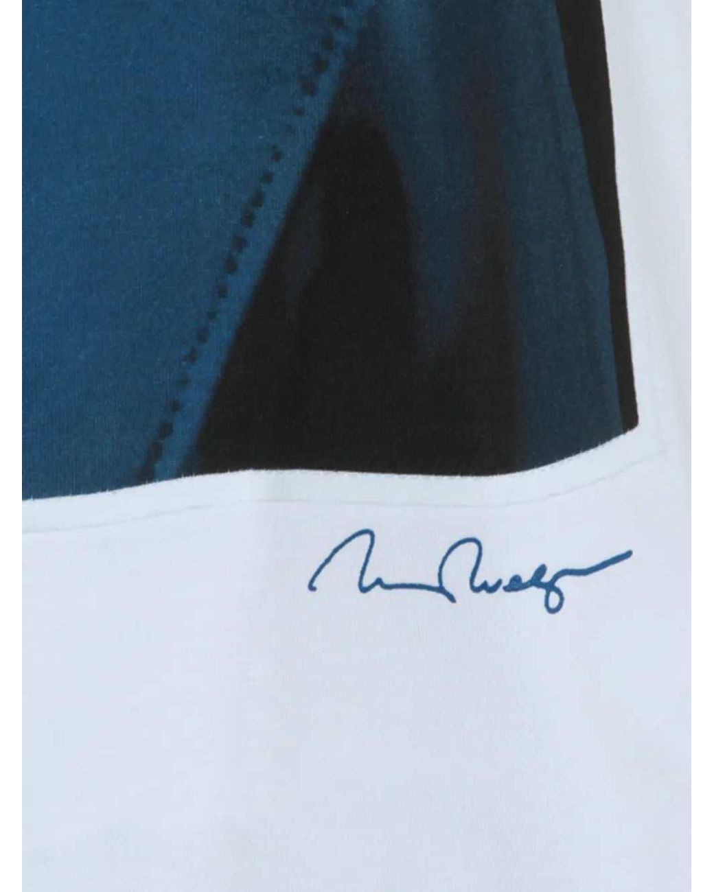 Max Mara Blue Printed Cotton T-Shirt