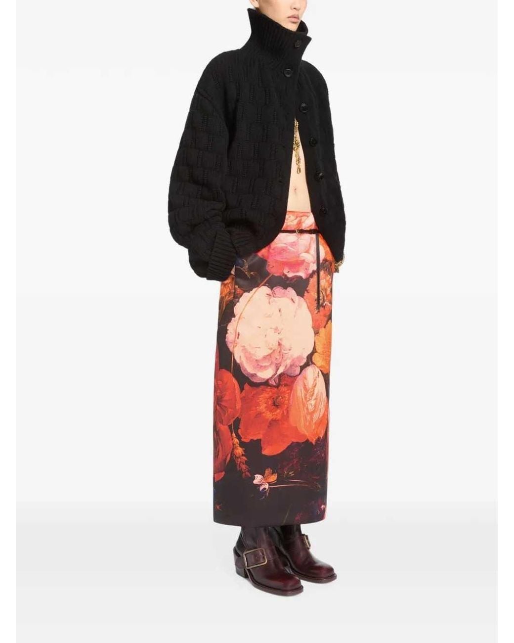 Dries Van Noten Black Wool Cardigan