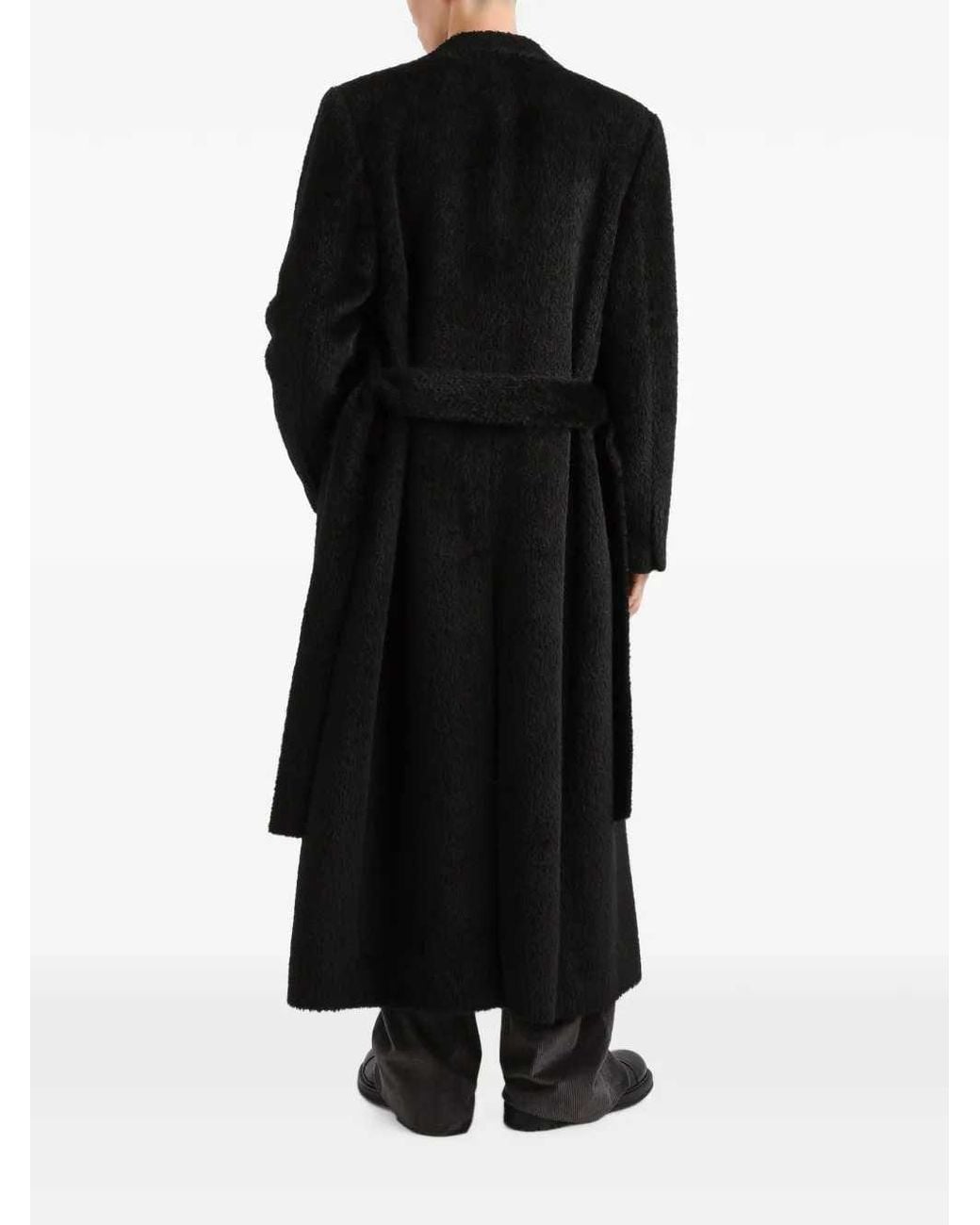 Dolce & Gabbana Black Double-Breasted Coat for men
