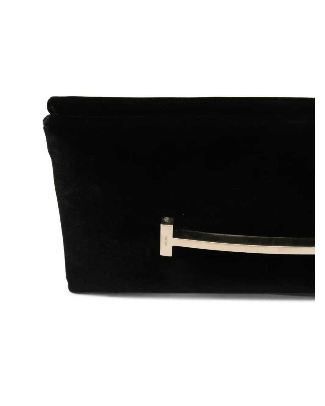 Tom Ford Black Velvet Clutch With T-Strap