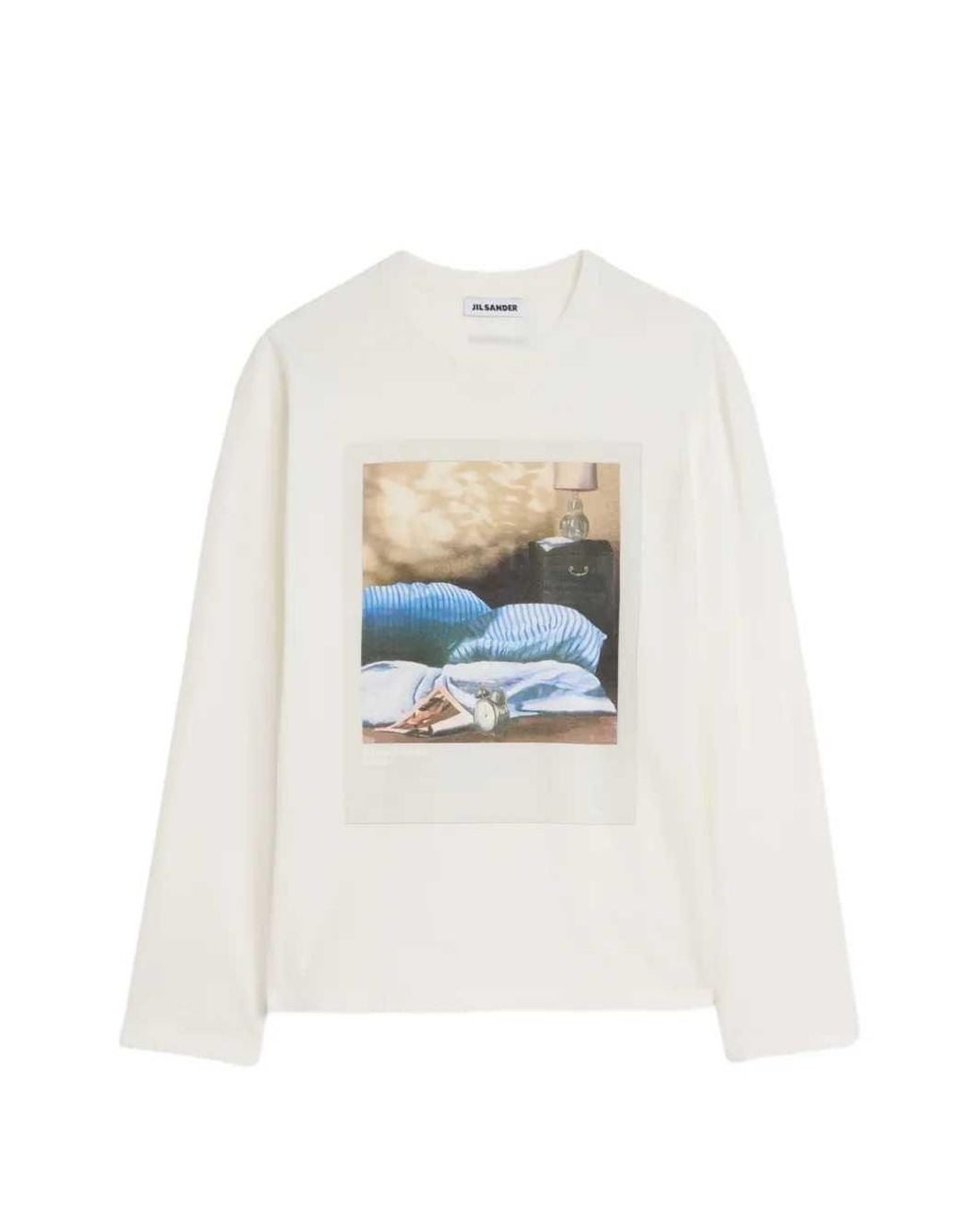Jil Sander White Cotton Crew-Neck T-Shirt for men