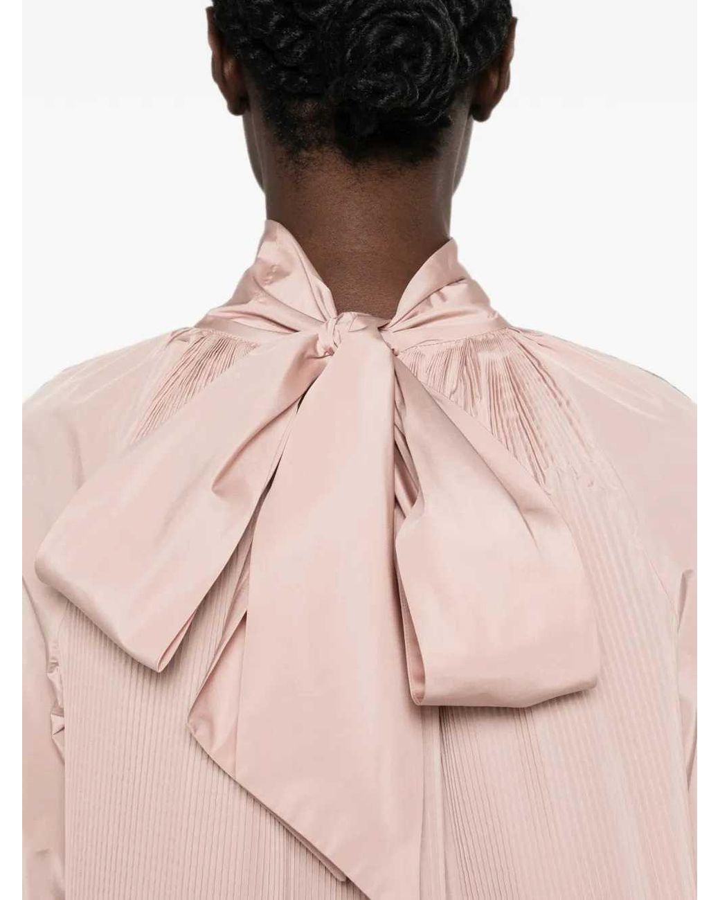 Max Mara Pink Pleated Blouse