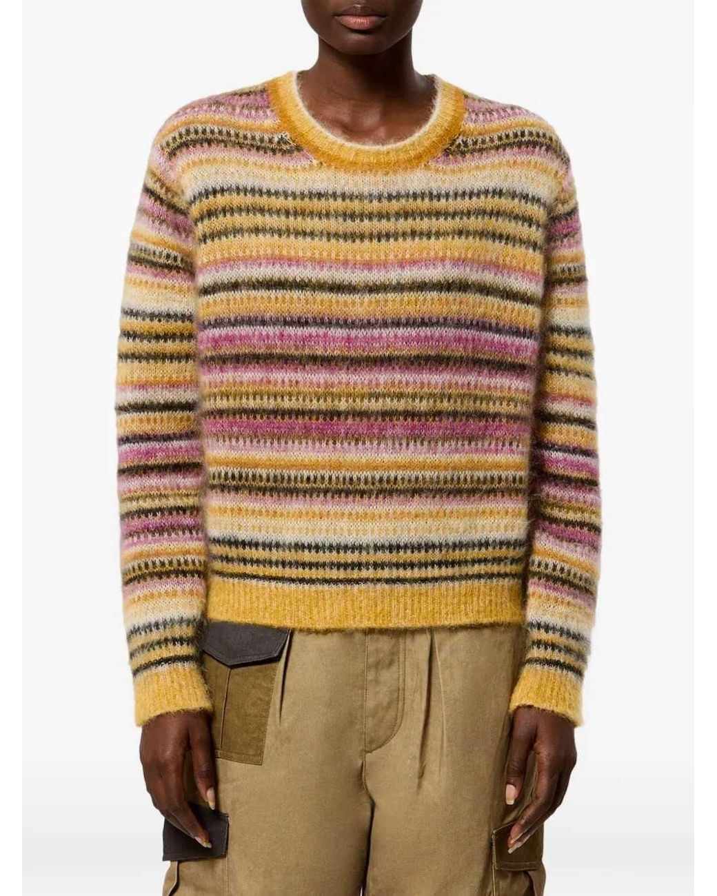 Isabel Marant Natural Morine Wool Crewneck Sweater