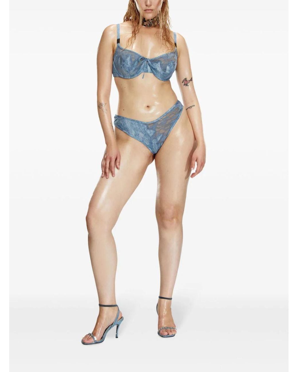 Diesel X Fenty By Rihanna Blue C-Balconette-Lace-Bra