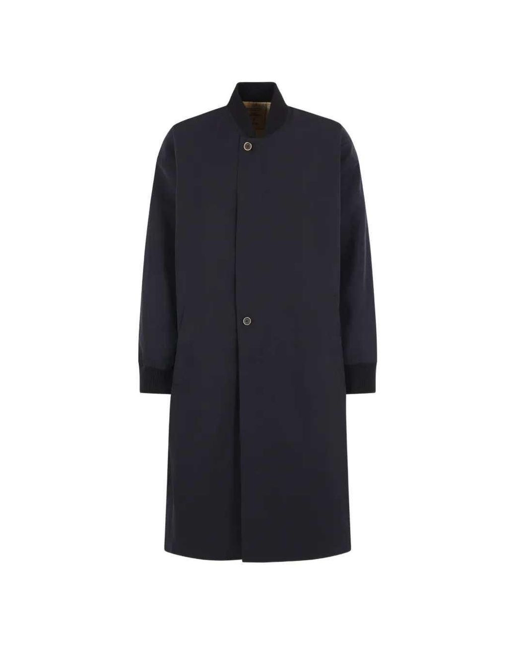 Uma Wang Blue Oversized Bomber Coat for men