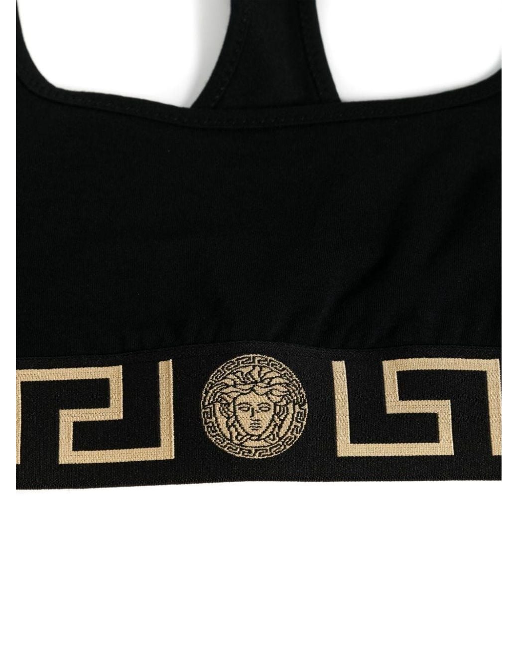 Versace Black Cotton Bras Bralette