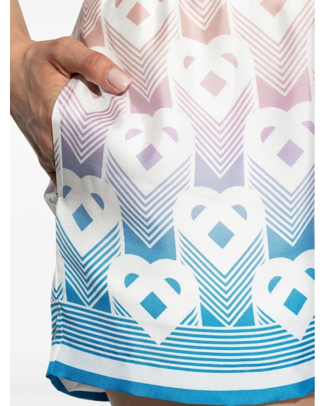 Casablanca Blue Monogram Print Shorts