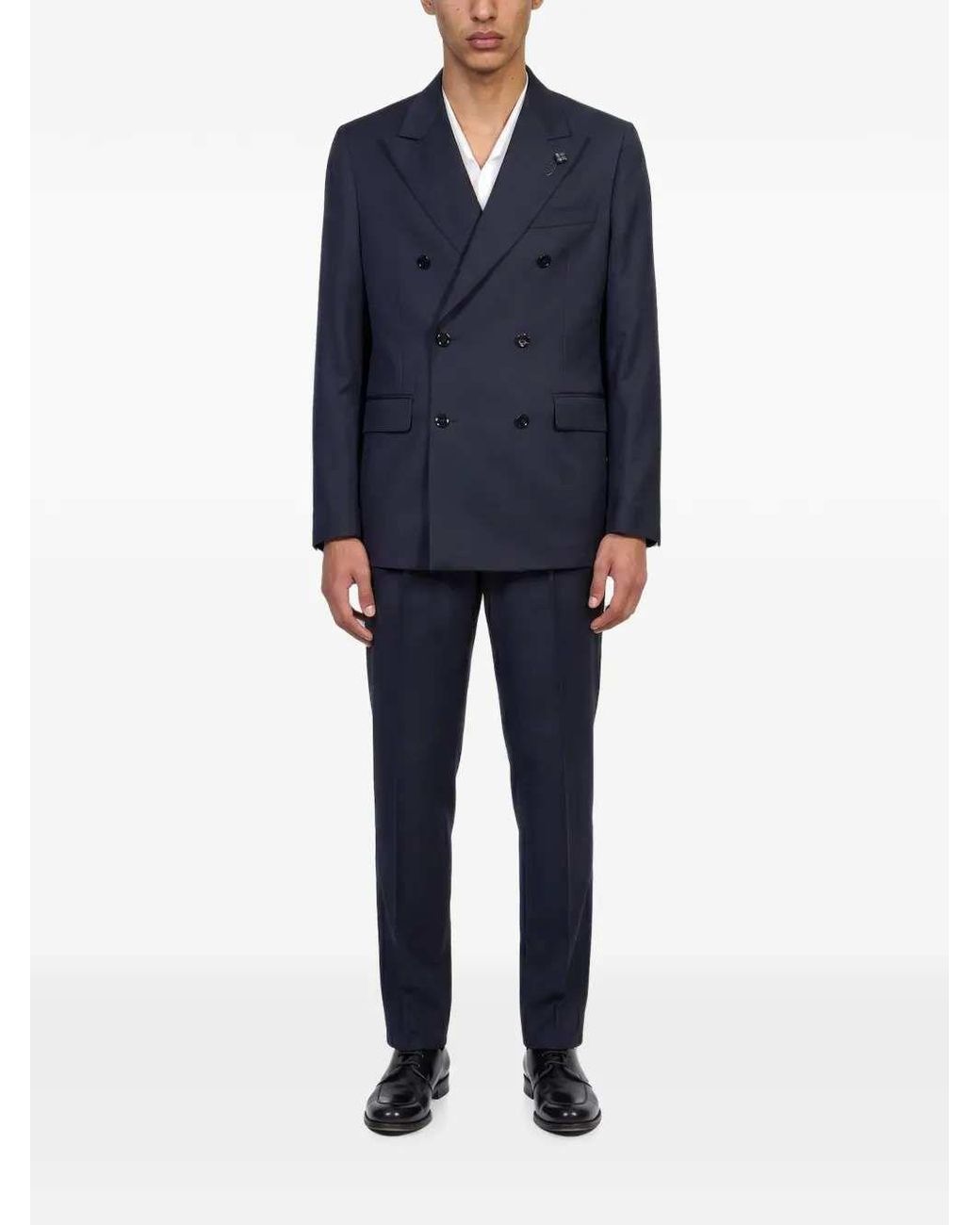 Lardini Blue Double-Breasted Suit for men