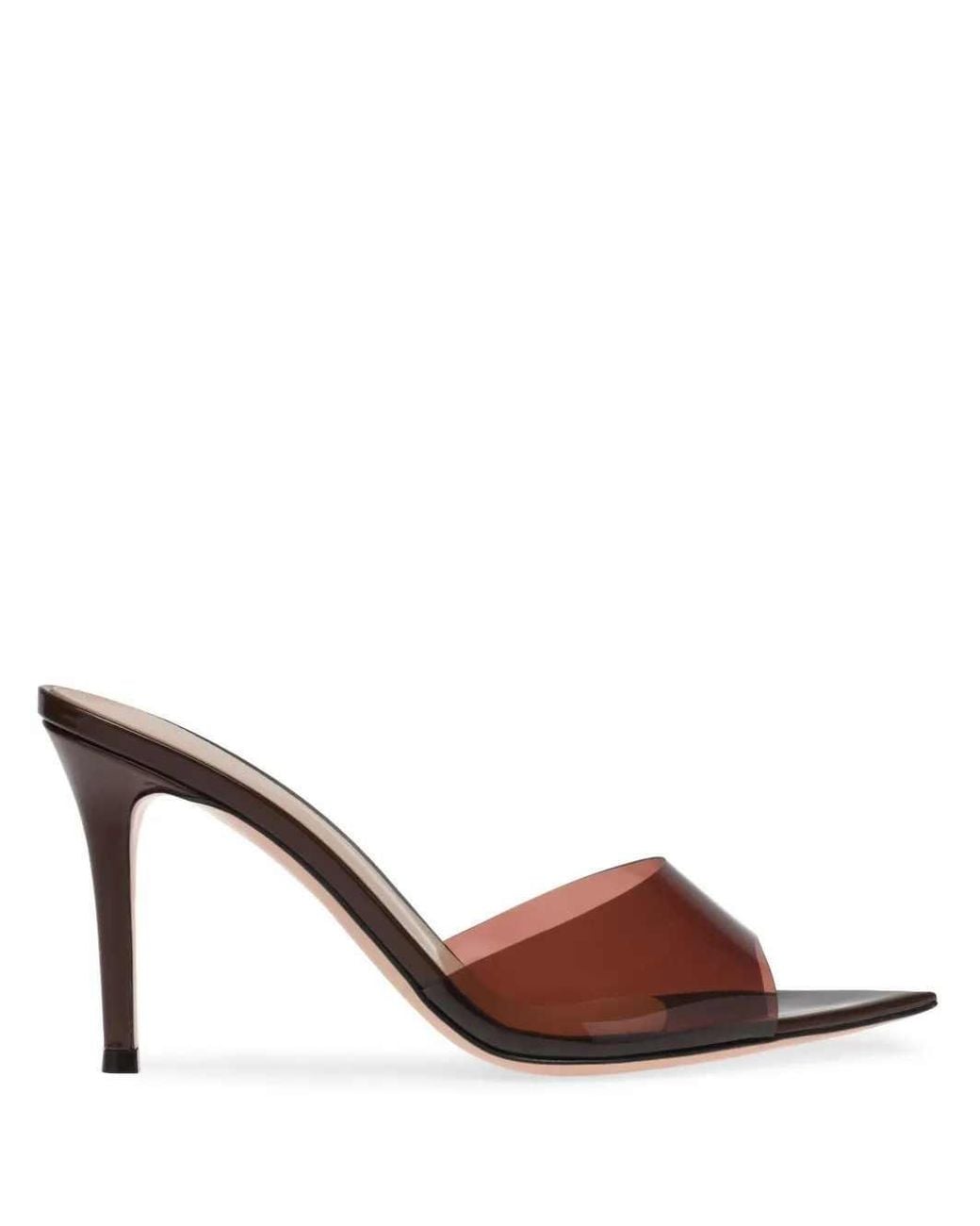 Gianvito Rossi Brown Elle 85Mm Pointed-Toe Sandals