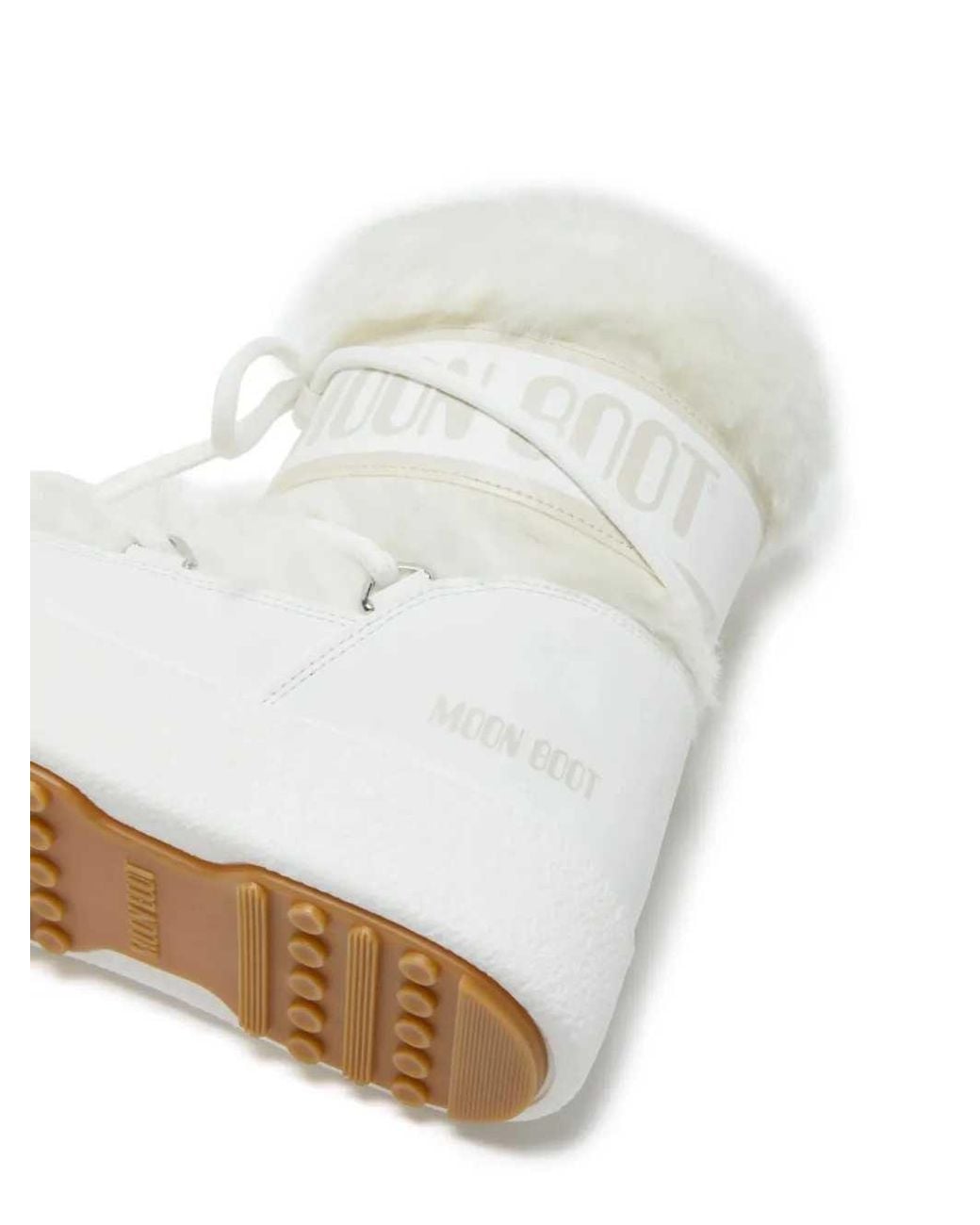 Moon Boot White Ltrack Low Faux-Fur Boots