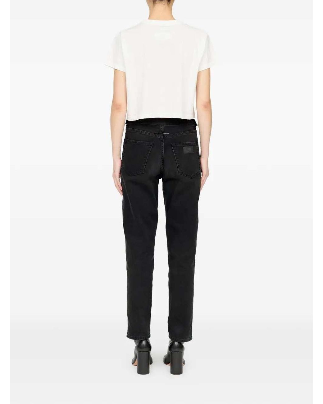 MM6 by Maison Margiela White Printed T-Shirt