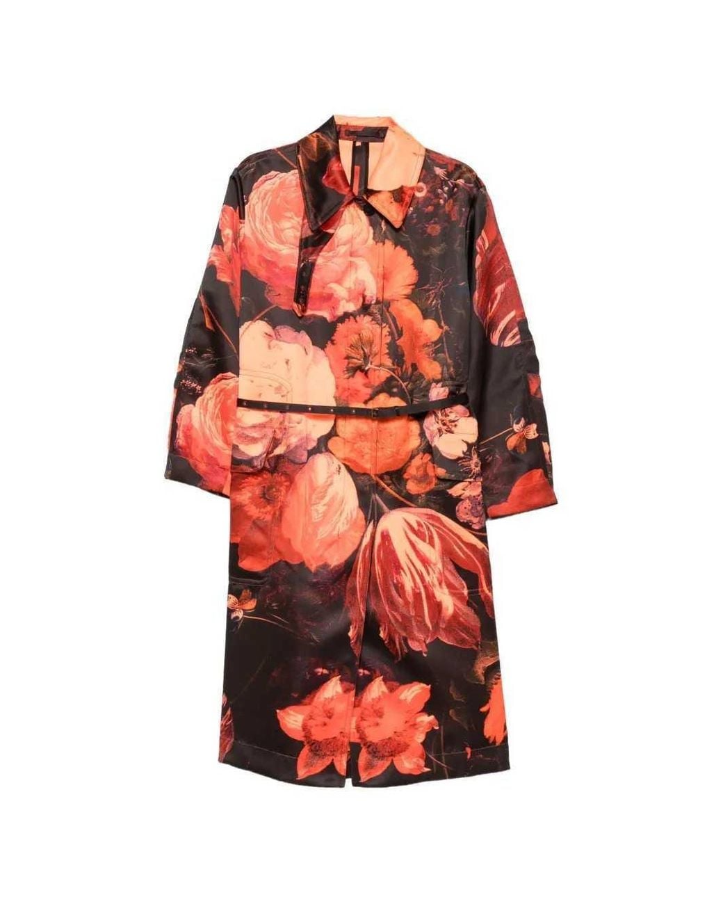 Dries Van Noten Red Rain 4038 W.W. Coat Neon