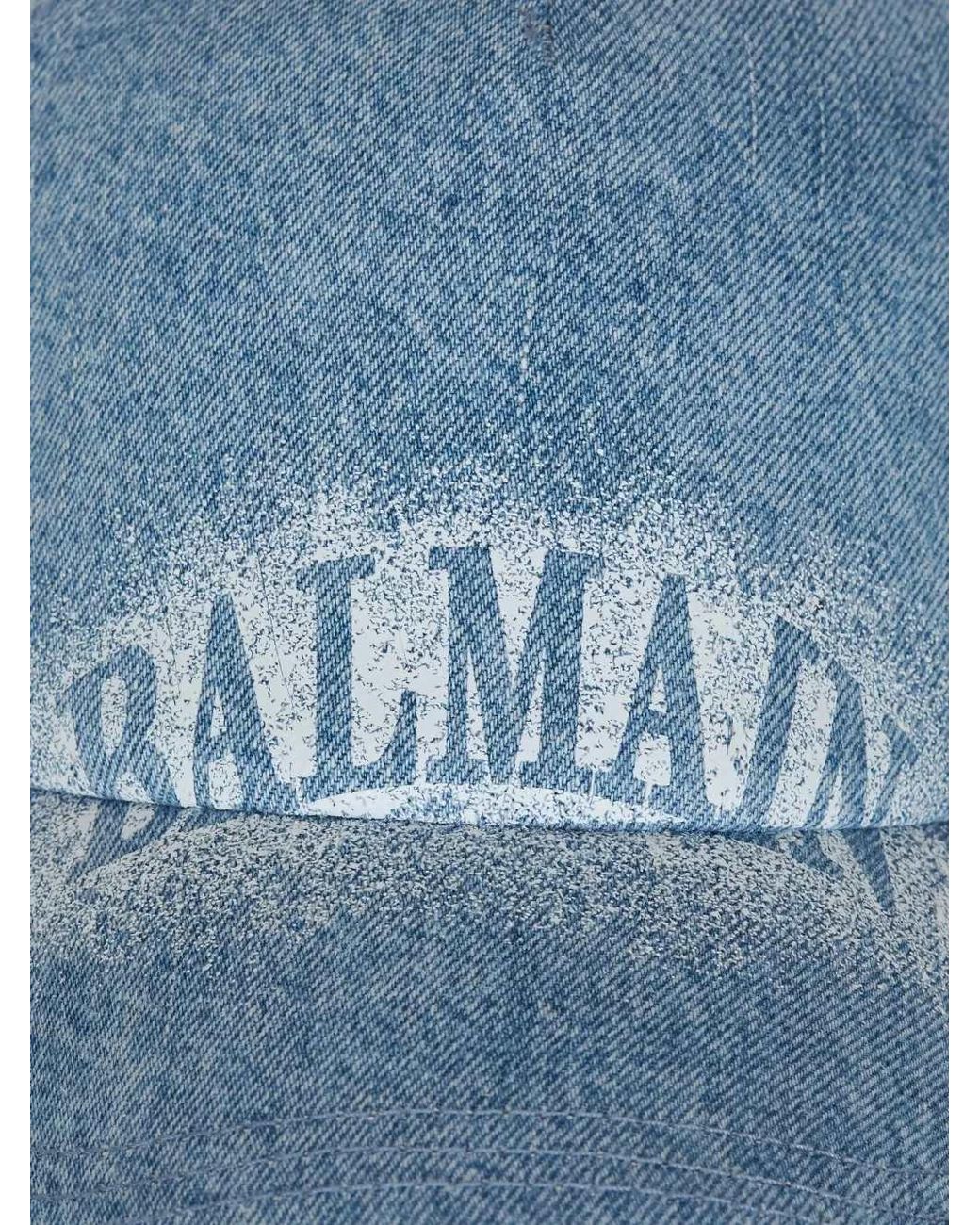 Balmain Blue Printed Baseball Cap for men