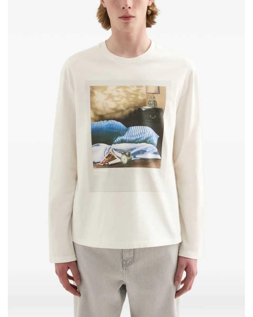 Jil Sander White Cotton Crew-Neck T-Shirt for men
