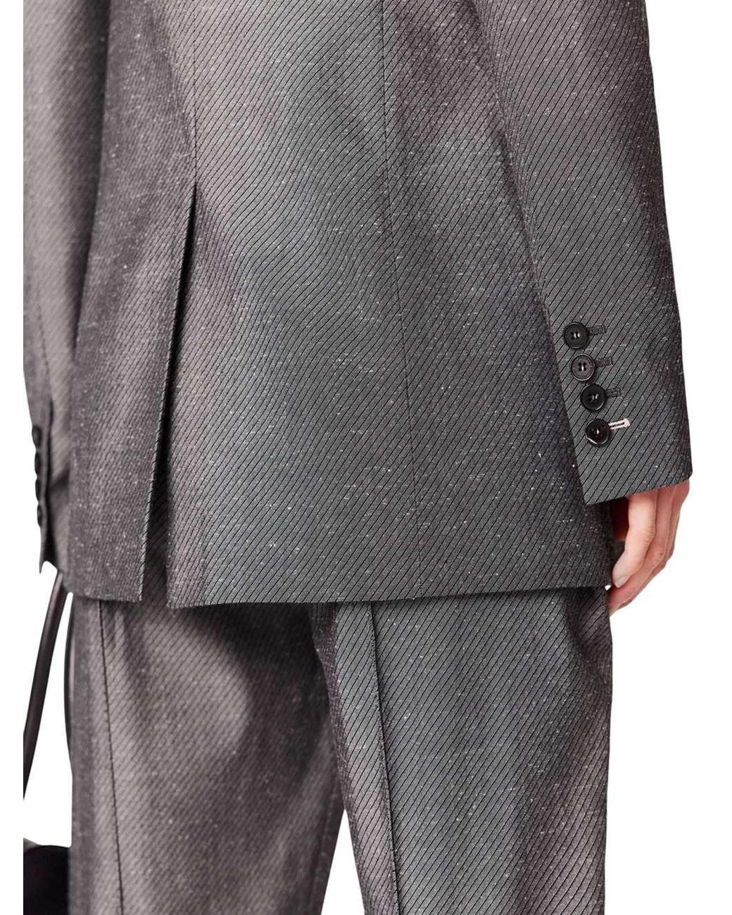 Stella McCartney Gray Tailored Double-Breasted Blazer