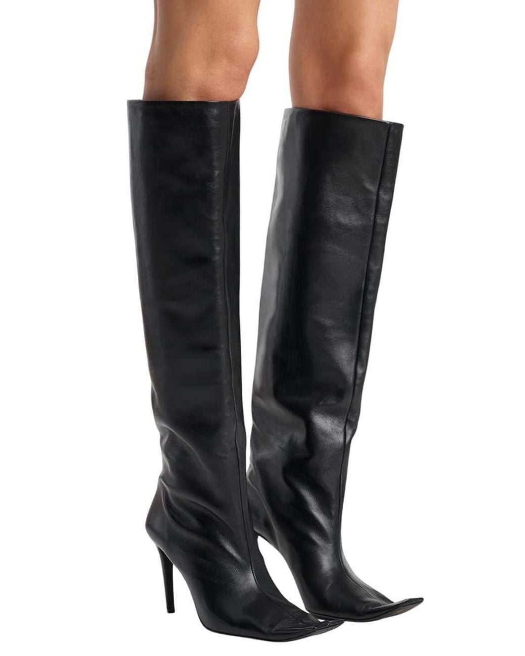 Khaite Black Marlene Knee-High Boots