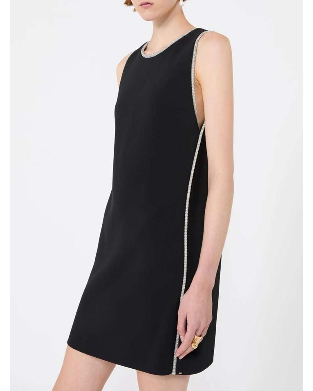 Sportmax Black Stretch Viscose Dress