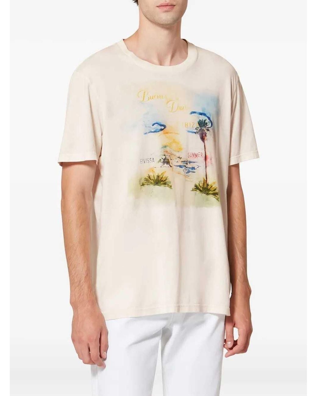 Isabel Marant White Marant Honore T-Shirt With Graphic Print for men
