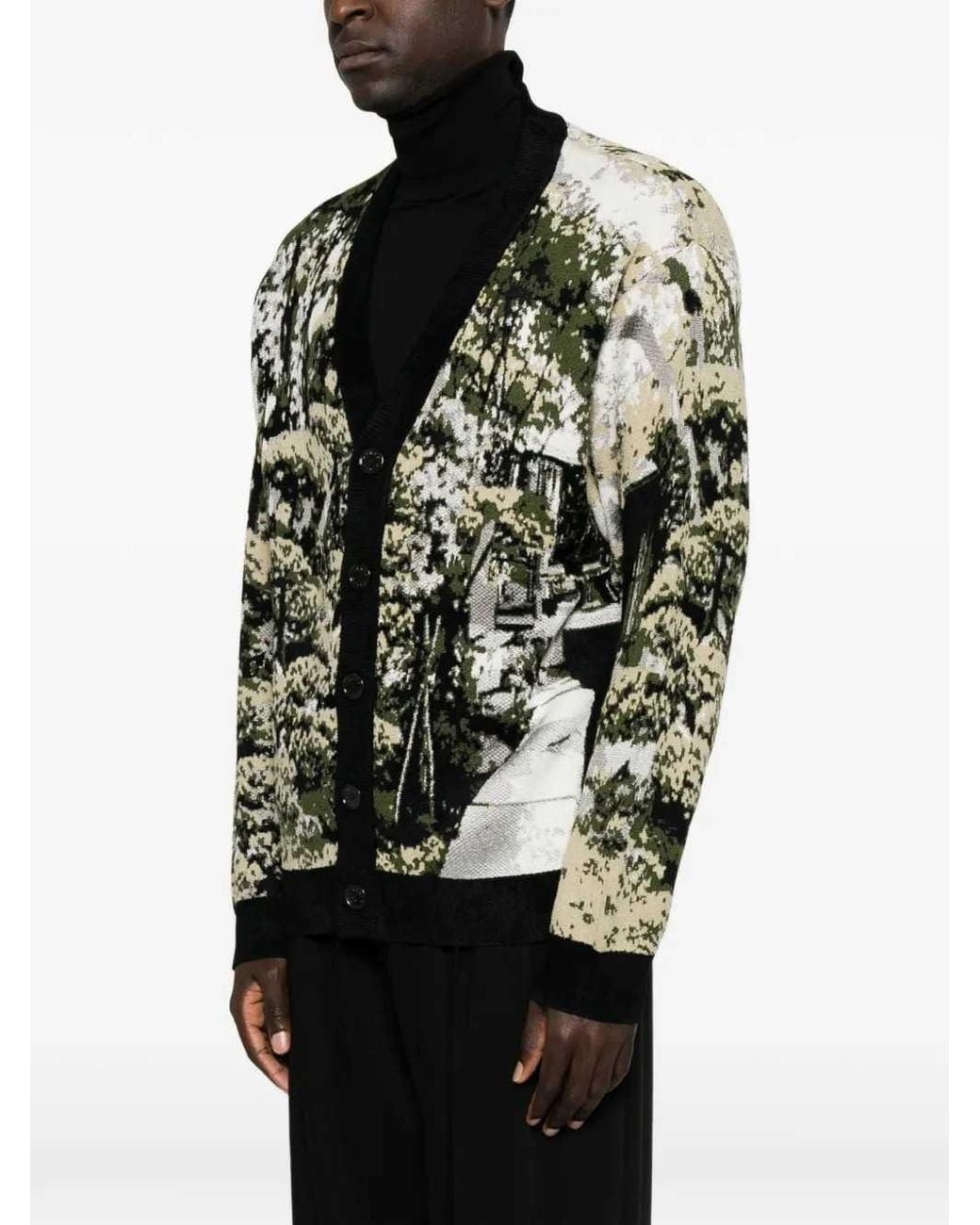 KENZO Black Japanese Garden Cardigan for men