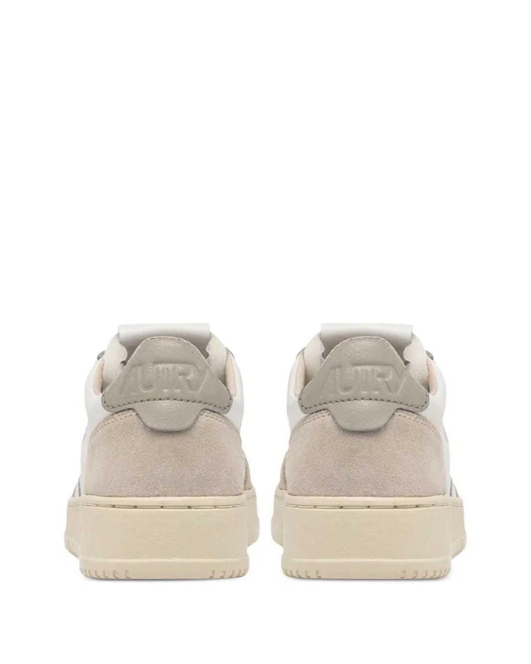 Autry White "Medalist Low Leather Suede Sneakers for men