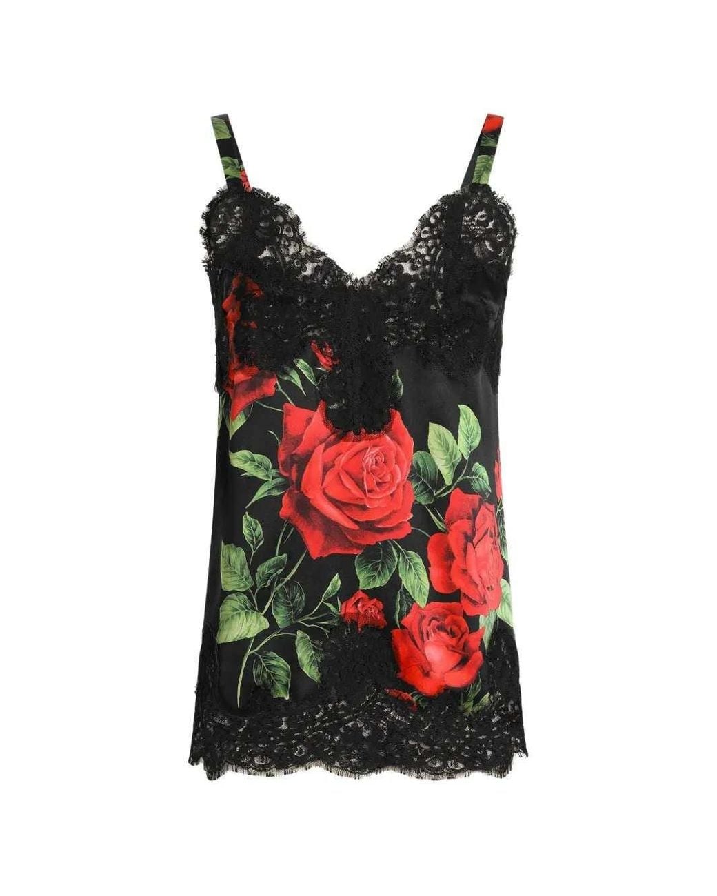 Dolce & Gabbana Red Printed Top