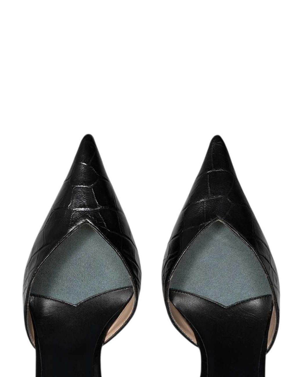 Tom Ford Black Selen Crocodile-Effect Leather Pumps