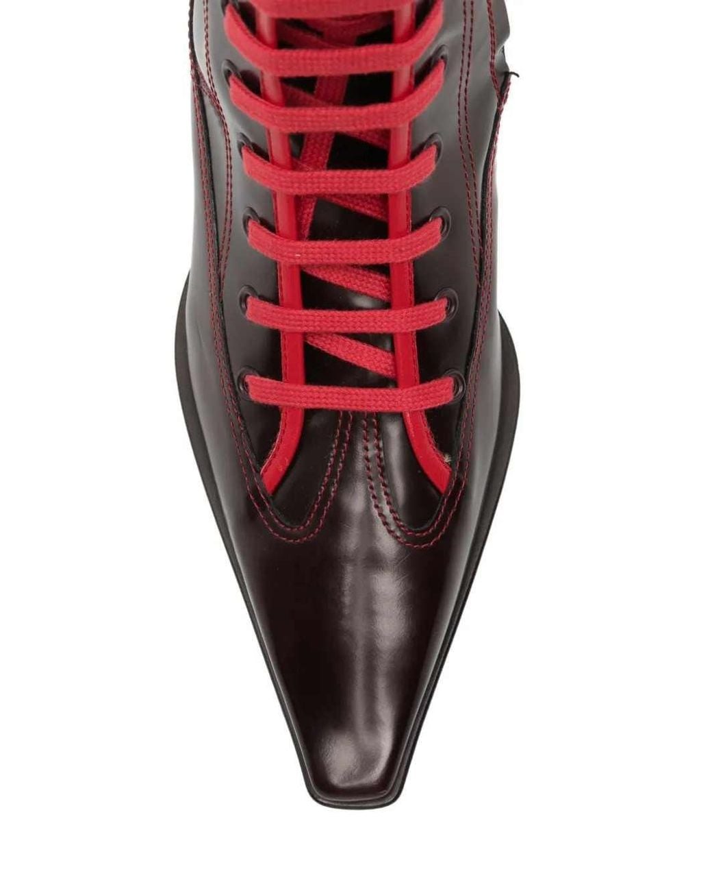 Marni Red Pointed-Toe Boots