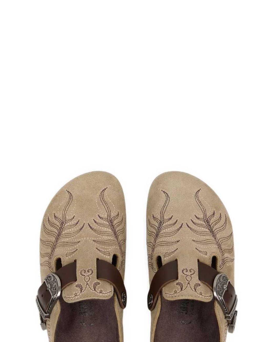 BIRKENSTOCK BY ETRO Brown Birkenstock Boston Embroidered (Regular Fit) for men