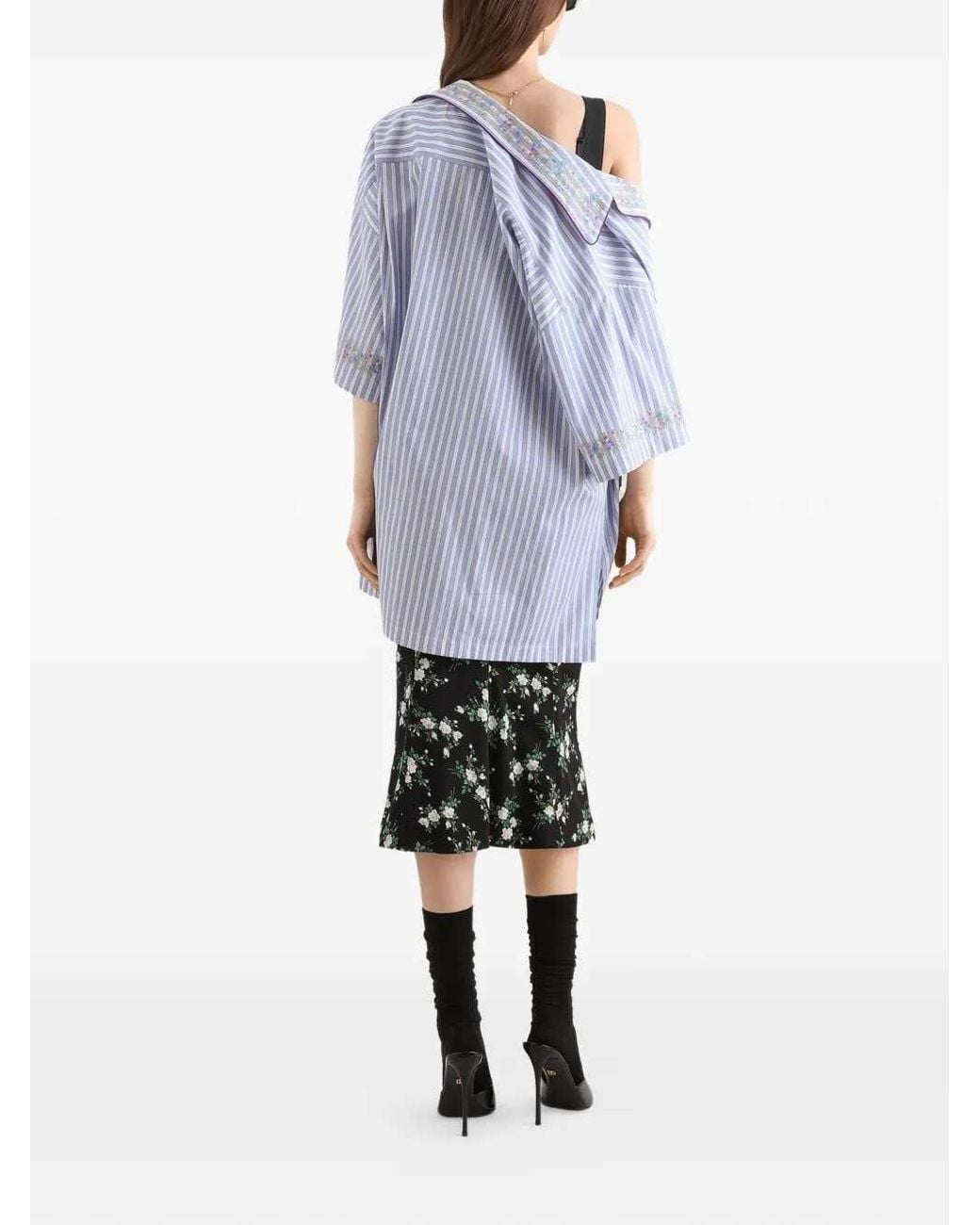 Gonna Midi Con Stampa di Dolce & Gabbana in Black