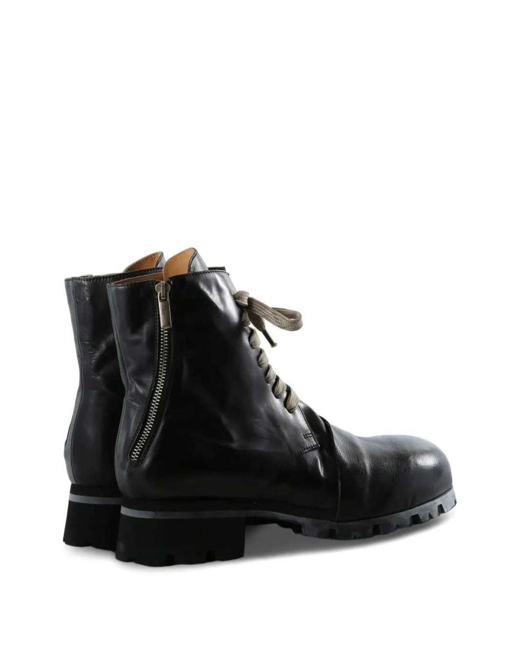 Givenchy Black Leather Cargo Biker Boots for men