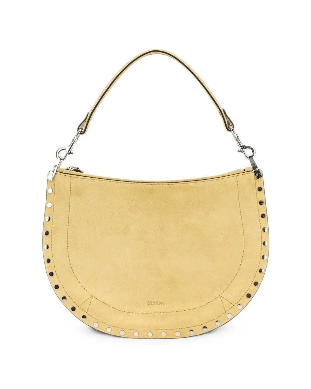 Isabel Marant Metallic Oskan Soft Suede Zip Bag