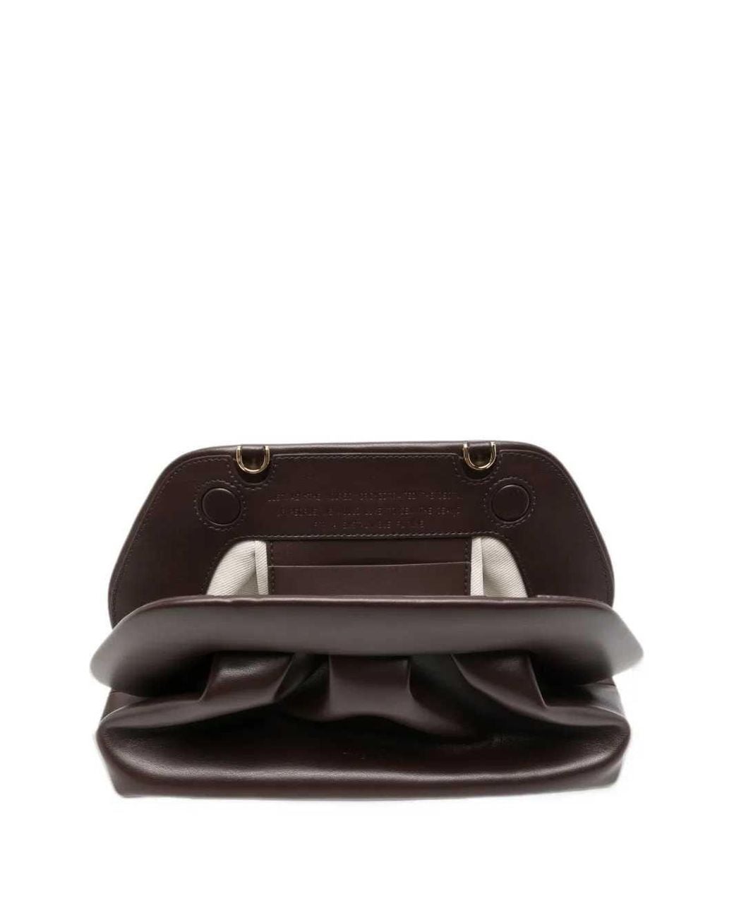 THEMOIRÈ Brown Bios Medium Ruched Clutch